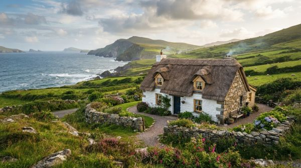 Peut-on trouver une maison de vacances en Irlande avec des cours de musique celtique et soirées au coin du feu?