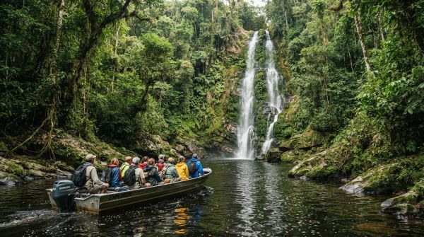 Quelle croisière propose des excursions pour découvrir les cascades secrètes en Amérique du Sud?